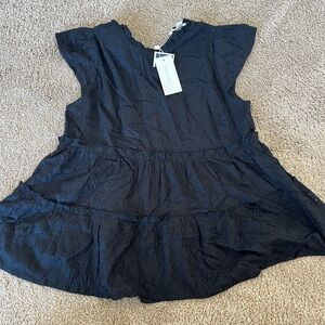 Sim & Sam black eyelet top nwt